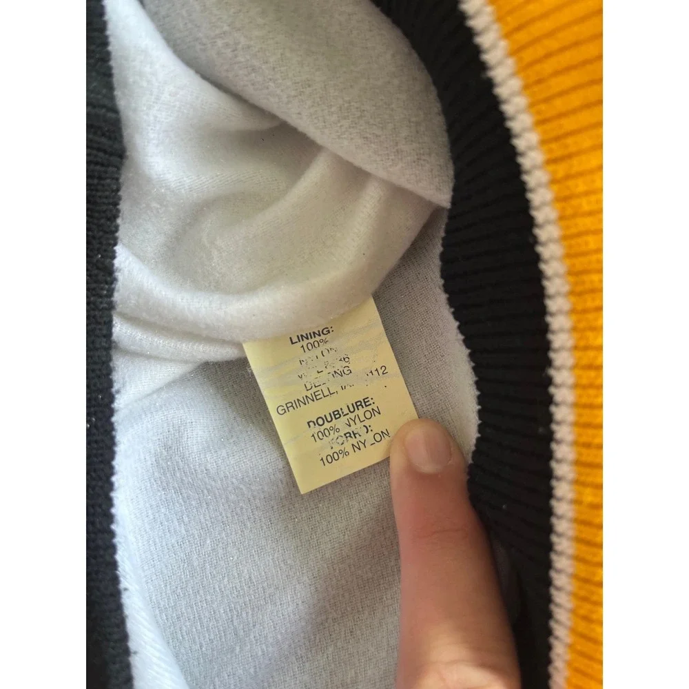 DeLONG Vintage Sportswear Boston Bruins Hockey Jacket Mens Quarter Zip Sz XL